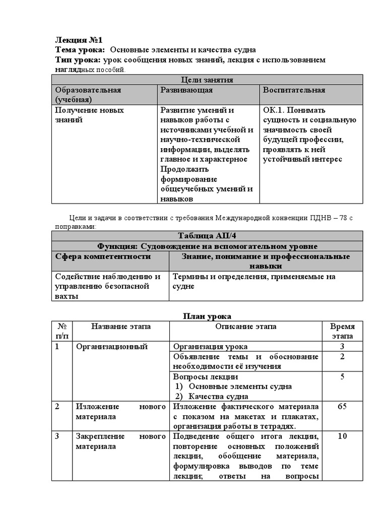 Контрольная работа по теме Определение основных элементов буксирного судна